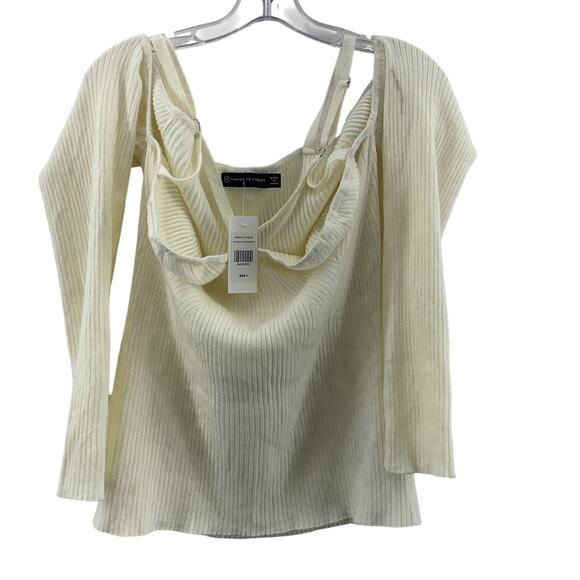 Fashion to Figure Cream Pullover Women's Sweater, Size 2, NWT with Imperfections - Picture 1 of 6